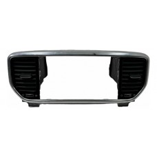 Moldura Central Multimidia Kia Sportage Ex2 18 2019 Detalhes Prateado