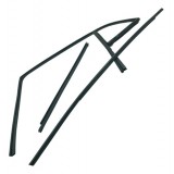 Kit Pestana Porta Traseira Hyundai Creta 2023 2024 Esquerda Preto