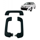 Kit 3 Alças Apoio Teto Toyota Yaris 1.5 2019 20 2021 22 2023 Preto