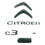 Kit Emblema Letreiro Tampa Traseira Citroen C3 2014 2015