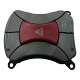 Botão Comando Pisca Alerta Fiat Doblo 2004 2006 2008 2010 Vermelho E Cinza