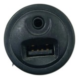 Entrada Auxiliar Usb Peugeot 208 2015 2016 2017 2018 Preto